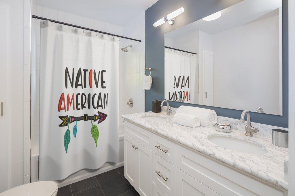 Native American Shower Curtain - White Bison Native Art