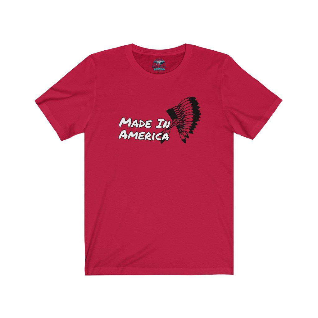 Made In America Short Sleeve Tee - White Bison Native Art