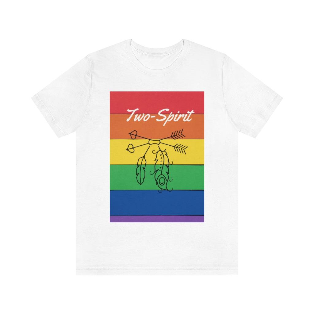 Two-Spirit Tee w/feathers