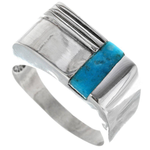 Men’s Turquoise Silver Native American Ring