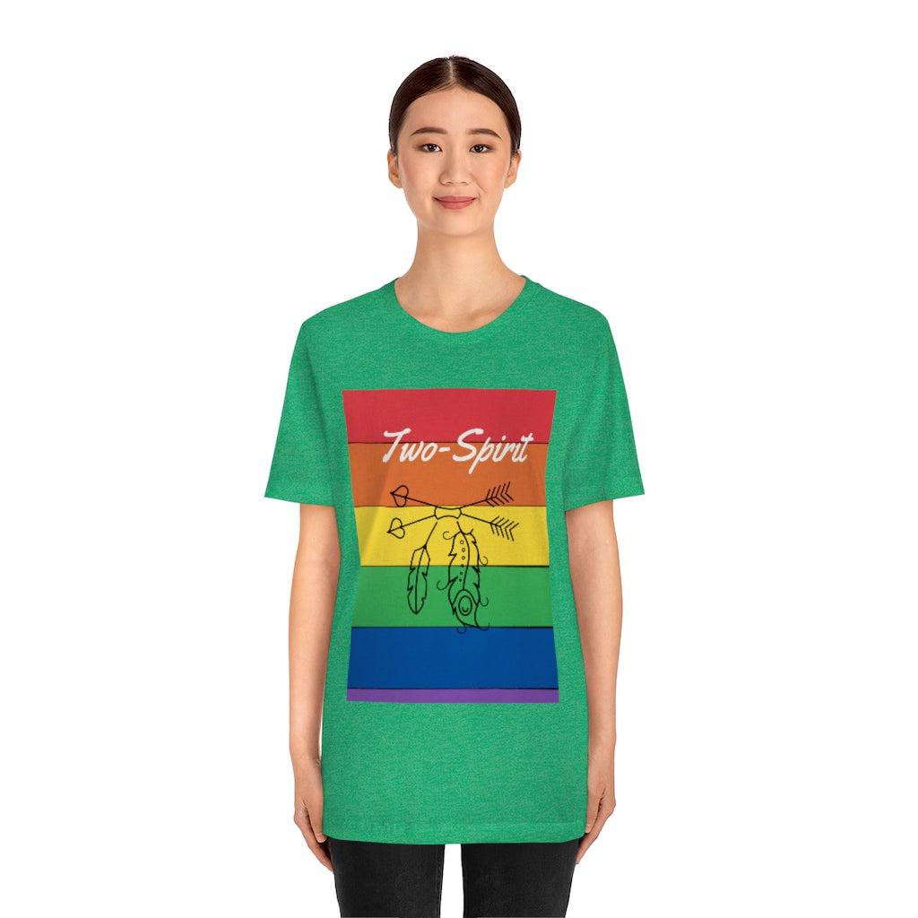 Two-Spirit Tee w/feathers