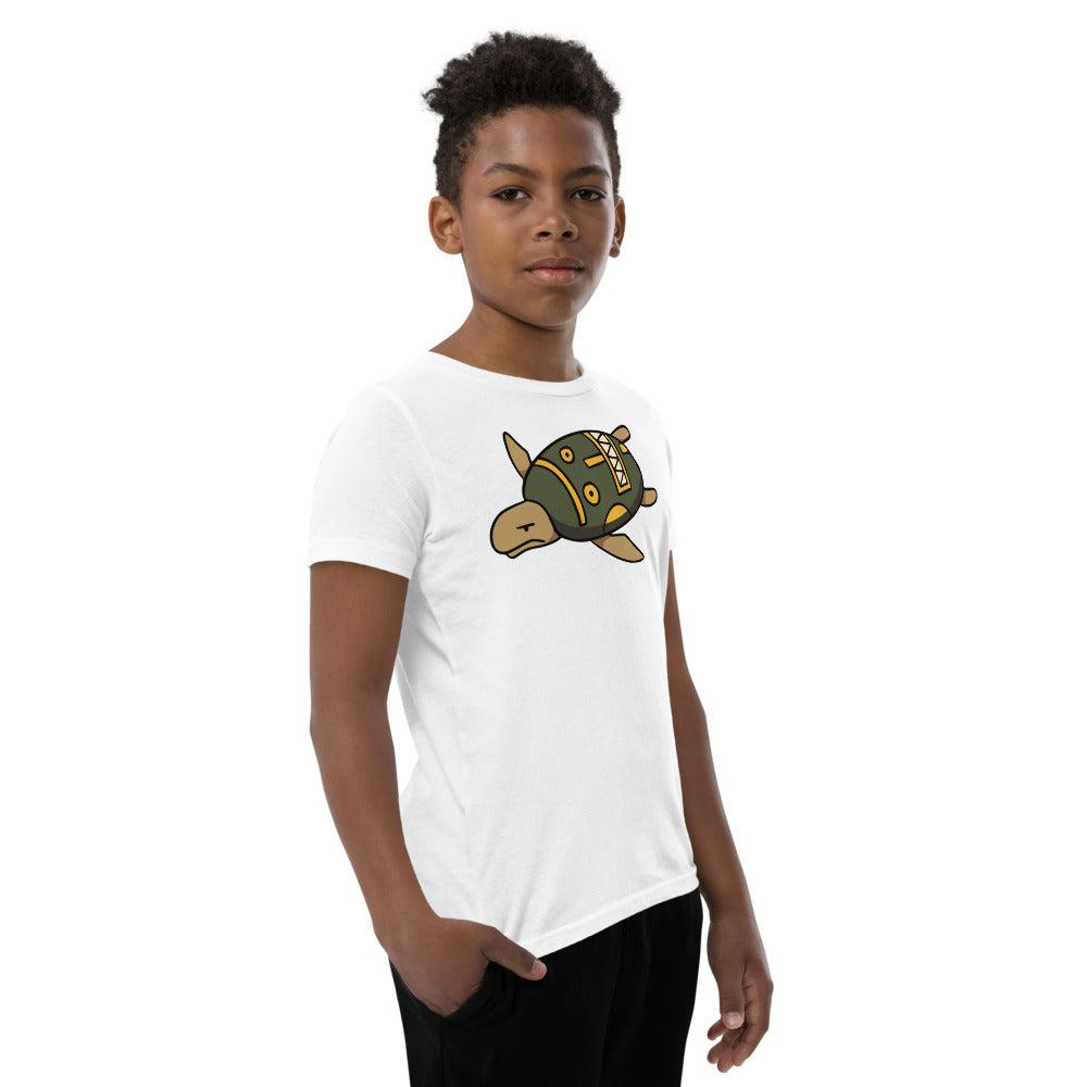 Tribal Turtle Youth Short Sleeve T-Shirt - White Bison Native Art